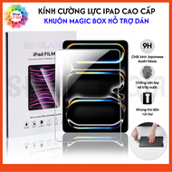 Kính cường lực cao cấp cho iPad Magic Box có khuôn hỗ trợ tự dán | Pro 11 M4/ Pro 13/ Air 6 M2 / Air
