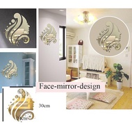 Mirror wall sticker-REFLECTIVE-reflect light and flower