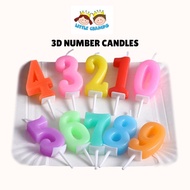 3D Number Candle | Happy Birthday Anniversary | Cake Party | Cake Topper | Birthday Age Candle