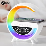13 Modes Bedside Lamp Led Wireless Speaker G-shaped 15w Wireless Bluetooth 5.2 Speaker with Fast Cha