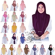 Tudung Bawal Taya Beads Plain Dewasa Bidang 45 (Kod 01-20) - Heavy Chifon Material