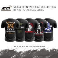 Tactical T shirt baju taktikal silkscreen printed microfiber jersey darah perwira navy seal patriot swat tidak gentar