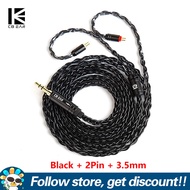 KBEAR สาย ST12 4N 8-Strand สายเคเบิลอัพเกรดชุบเงิน3สี3.5/4.4มมปลั๊ก2PIN/QDC Optionals 1.2M สายหูฟังส
