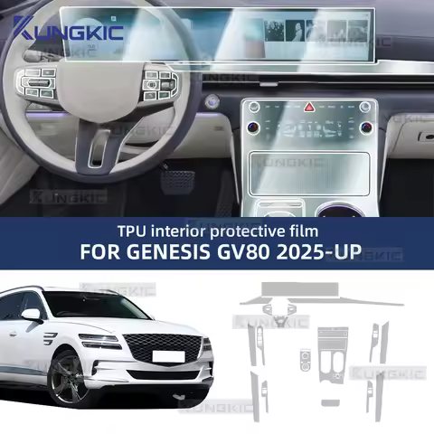 For GENESIS GV80 2025 Car Interior Protection Anti-Scratch Film Instrument Center Control Navigation