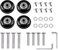 rhinocats Set of 4 Luggage Suitcase Replacement Wheels Rubber Swivel Caster Wheels Repair Kits (49mm