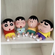 Le Tao Dumb Crayon Shin-Chan Ornaments Mobile Phone Holder Japanese Comic Figure Desktop Ornament Mo