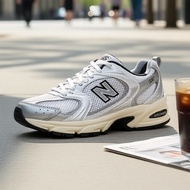 Unisex New Balance 530 City Commuter Sneakers, Silver Black, Mesh Upper, Synthetic Leather, Shock Ab
