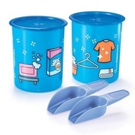 Tupperware Batik One Touch 2L / CleanKeep One Touch Canister Scoop Dobi Topper large 2L (Airtight Co