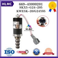 Excavator Parts For Kato HD820 HD1023 HD1430-3 Hydraulic Pump Rotary Solenoid Valve KWE5K-20/G24Y05 