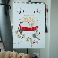 Xiong Xiong's Home 2026 Wall Calendar A3 A4 Two Sizes Calendar 2026
