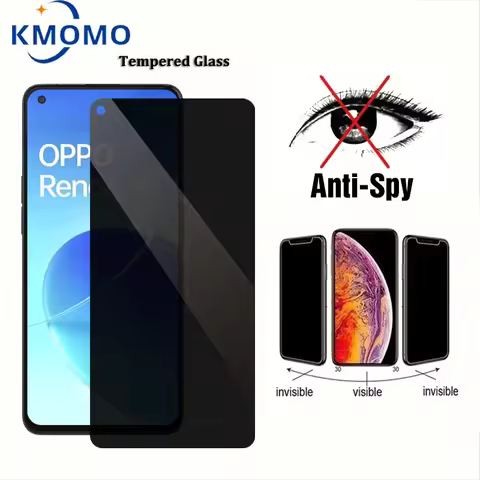 Anti-Spy Privacy Tempered Glass OPPO Reno 12F 5G 11F 8T 4G 8 Pro 8z 7 7z 6 6z 5 4 3 2z 2F Private Sc