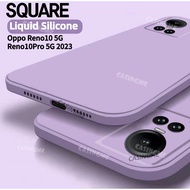 Oppo Reno10 5G 10Pro 2023 Square Liquid Silicone Phone Case For Oppo Reno 10 9 10Pro Reno10 Pro Reno10Pro 10Pro+ + Plus 5G Shockproof Couple Casing Fashion Soft Case Back Cover