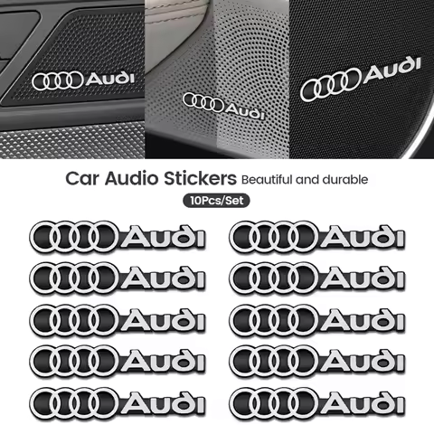 car audio decorate 3D Aluminum Badge Emblem Sticker For Audi A1 A3 A4 B8 8P 8V A6 C7 A5 Q5 B7 B6 B9 
