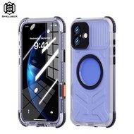 Shellbox สำหรับ iPhone 16 Plus เคสใสพร้อมเคสโทรศัพท์กันน้ำ MagSafe