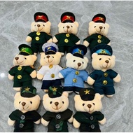 Police army teddy bear hook