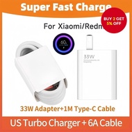 AS 33W Fast Charger Head + 67W 120W USB Type C 1/2M 6A Charging Cable Support For XiaoMi Note 10