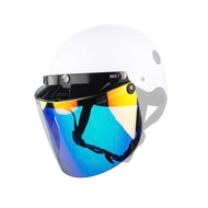 Combo Nón bảo hiểm nửa đầu Camry Trắng đen gắn kính bogo chống tia UV chống bụi...