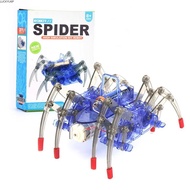 LUCKYUMY Robotic Spider Toy, Battery Operated Educational Electric Robot Spider, DIY No Soldering Re