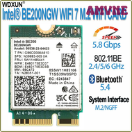 AMVNE ไวไฟ7 Intel การ์ดเน็ตเวิร์ก BE200บลูทูธ5.4 2.4G/5G/6GHz 8774Mbps M.2 BE200NGW ตัวรับสัญญาณ WiF