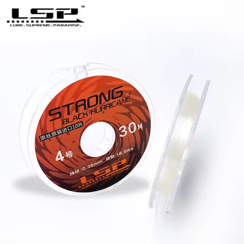 LSP 100% Fluorocarbon Lines 0.22-0.4mm 30M Portable Carbon Fiber Smooth Monofilament Leader Line Sea