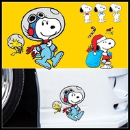 Cute Pilot Sailor Snoopy Car Stickers Reflective Car Window Door Sticker Waterproof Motorcycle Sticker Reflective Fuel Tank Handle Sticker Decal