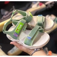 New arrival FILA fashions slippers two strap flat sandals velcro beach shoes for women
