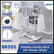 BR505(HY518) Korean Laundry Rack Collapsible Clothes Drying Rack Hanging Rods, Indoor & Outdoor Use