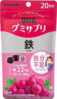 UHA味覺糖 UHA軟糖 補鐵 20天用量 40顆 葡萄風味