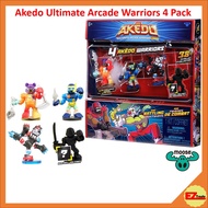 Moose Akedo Ultimate Arcade Warriors - Warrior Collector 4 Pack Mini Battling Action Figures 14245 - 14254