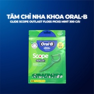 Tăm chỉ nha khoa Oral-B Glide Scope Outlast - Làm Sạch Kẽ Răng Loại Bỏ Mảng Bám Thức Ăn Thừa Túi 150