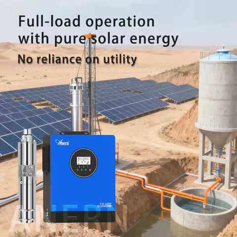 Anern 6KW/ 10KW 220V Hybrid Solar Inverter Off-grid Build-in MPPT No need Battery for water pump Pur