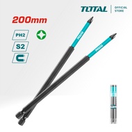 TOTAL Tools 10 Pcs Impact Screwdriver Bits Set (PH2 / 200mm / 250mm / S2) TACIM16PH283 / TACIM16PH21