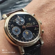 Waldan International 38mm 18k玫瑰金手錶