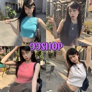 JJ Shop​ ​ Knitted Tank Top Round Neck Good Stretch Simple "3CX101"