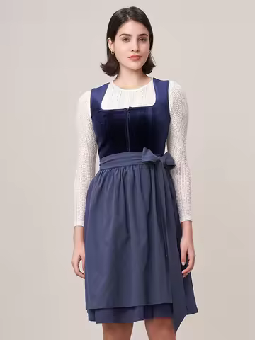 Dirndl mit Blau Samt Miede MELISA