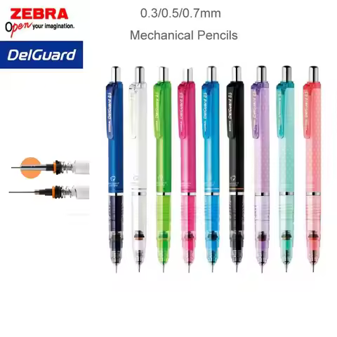 ZEBRA DelGuard Mechanical Pencil Japanese Stationery for Kids 0.3/0.5/0.7mm Unbreakable Automatic Pe