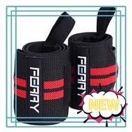 (Ferry) FERRY Wrist Straps for Weight Training (Set of 2) Gray/Black