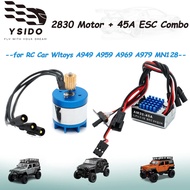 2830 2400KV Brushless Motor with AM32 45A ESC Combo set for RC Crawler Car Wltoys A949 A959 A969 A97