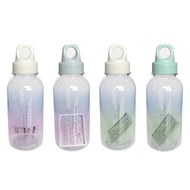 Daiso Plastic Water Bottle 6.7x6.7x18cm Drinking Bottle Slim Type With Handle -12.84Fl Oz-380Ml-