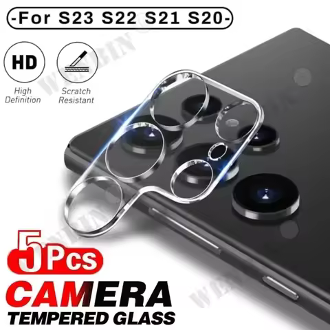5 PCS 3D Camera Protector Glass For Samsung S25 S24 S23 S22 Ultra Plus S24 FE Lens Protective Glass 
