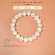 Jade Dan Tam - Snowflake Quartz Bracelet 10mm 5A - Metal Element & Water Element