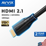 AVVIX HDMI 2.1 Cable 8K60Hz 4K120Hz 2K240Hz Ultra High Speed 48Gbps Dolby Vision HDR eARC VRR PS5 Xb
