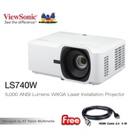 ViewSonic LS740W 5000 Lumens WXGA Laser Projector with 1.3x Optical Zoom, H/V Keystrone, 360 Degrees Projection