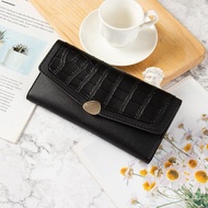YestdayCrocodile Pattern Wallet for Women Long Clutch Japanese and Korean Simple Retro Large Capacit