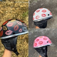 Retro Chips Helmet with Lip/Kiss Motif