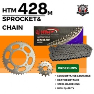 428M-122L HTM SRL115 428 CHROME SPROCKET SET HTM CHAIN & SPROCKET YAMAHA YTZ5S YTZ5 YTZ6V YTZ7S
