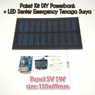 Termurah Paket 5 in 1 Modul Kit Powerbank Panel Surya Solar Cell DIY M
