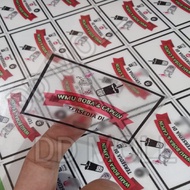 sticker vinyl transparan stiker label cup minuman label botol minuman boba anti