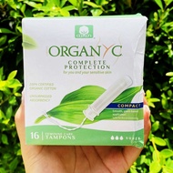 ผ้าอนามัยแบบสอด 16 ชิ้น ออแกนิก Organic Tampon Compact Super Absorbency 16 Tampons (Organyc) สำหรับว