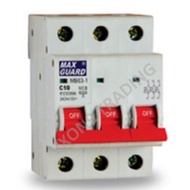 Maxguard 3Pole 6kA Miniature Circuit Breaker(MCB) 6A~63A